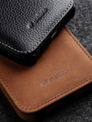 MELKCO For iPhone 15 Pro Flip Case Genuine Cow Leather Vertical Phone Cover by The Case Factory