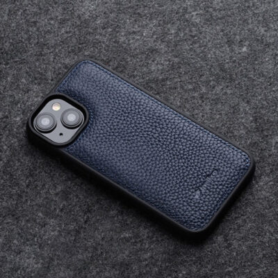 MELKCO For iPhone 15 Case Genuine Cow Leather Coated Phone Cover by The Case Factory