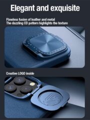 NILLKIN CamShield Prop For iPhone 15 Pro Max Case Lens Cover PU Leather Magnetic Phone Cover by The Case Factory