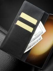 QIALINO For Samsung Galaxy S23+ Wallet Case Genuine Leather Magnetic Closure Flip Phone Cover by The Case Factory