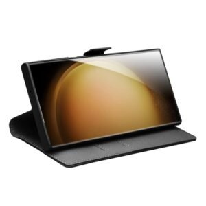 QIALINO For Samsung Galaxy S22+ Wallet Case Genuine Leather Magnetic Closure Flip Phone Cover by The Case Factory