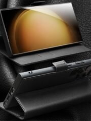 QIALINO For Samsung Galaxy S22 Ultra Wallet Case Genuine Leather Magnetic Closure Flip Phone Cover by The Case Factory