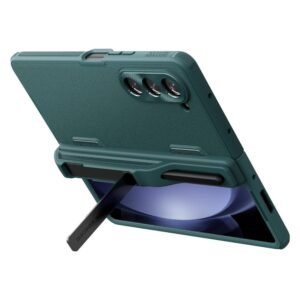 NILLKIN For Samsung Galaxy Z Fold5 Case Leather Coated PC-TPU Phone Cover with Pen Slot by The Case Factory