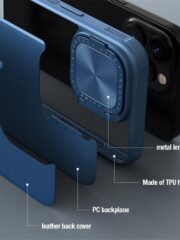 NILLKIN CamShield Prop for iPhone 15 Pro Case Lens Cover PU Leather Phone Cover by The Case Factory