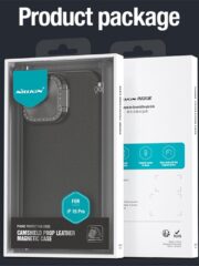 NILLKIN CamShield Prop for iPhone 15 Pro Case Lens Cover PU Leather Phone Cover by The Case Factory