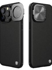 NILLKIN CamShield Prop for iPhone 15 Pro Case Lens Cover Magnetic PU Leather Phone Protector Black iPhone 15 Pro by The Case Factory