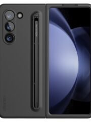 NILLKIN Flex Pure Fold Case for Samsung Galaxy Z Fold5 Silicone-PC Phone Cover with Stylus Pen Black Samsung Galaxy Z Fold5 by The Case Factory