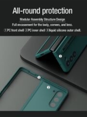 NILLKIN Flex Pure Fold Case for Samsung Galaxy Z Fold5 Silicone-PC Phone Cover with Stylus Pen by The Case Factory