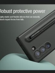 NILLKIN Flex Pure Fold Case for Samsung Galaxy Z Fold5 Silicone-PC Phone Cover with Stylus Pen by The Case Factory