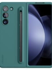 NILLKIN Flex Pure Fold Case for Samsung Galaxy Z Fold5 Silicone-PC Phone Cover with Stylus Pen Green Samsung Galaxy Z Fold5 by The Case Factory