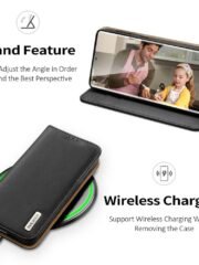 DUX DUCIS Hivo Series for Samsung Galaxy S24 Ultra Case Cowhide Leather Wallet Flip Cover by The Case Factory