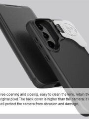 NILLKIN Qin Prop Series for Samsung Galaxy S24 Leather Case Lens Protection Kickstand Phone Cover by The Case Factory