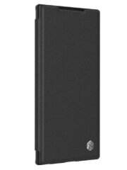 NILLKIN Qin Prop Series for Samsung Galaxy S24 Ultra Leather Case Camera Lid Kickstand Phone Cover by The Case Factory