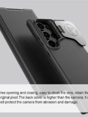 NILLKIN Qin Prop Series for Samsung Galaxy S24 Ultra Leather Case Camera Lid Kickstand Phone Cover by The Case Factory