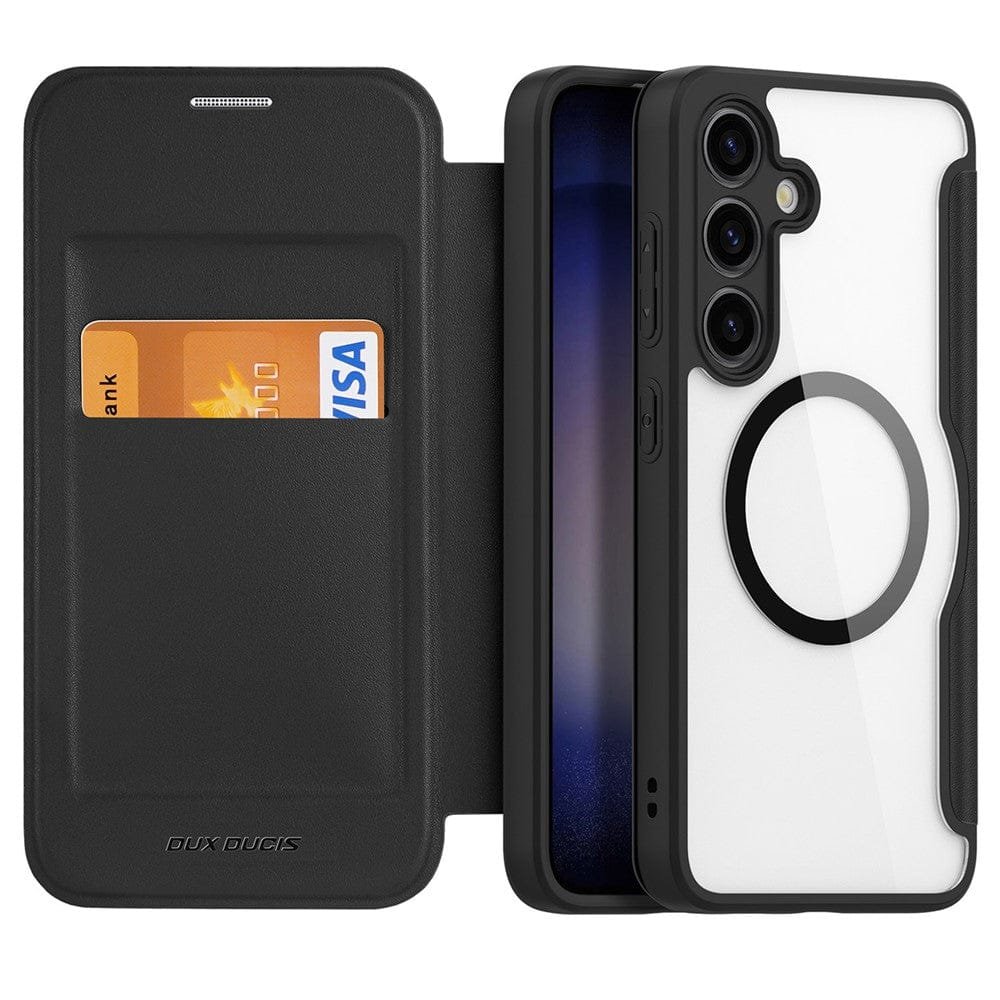 DUX DUCIS Skin X Pro Series For Samsung Galaxy S24 Leather Case Flip Cover | Compatible with MagSafe by The Case Factory