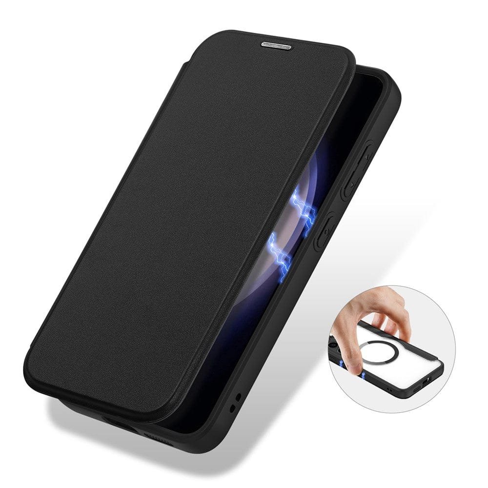 DUX DUCIS Skin X Pro Series For Samsung Galaxy S24 Leather Case Flip Cover | Compatible with MagSafe by The Case Factory