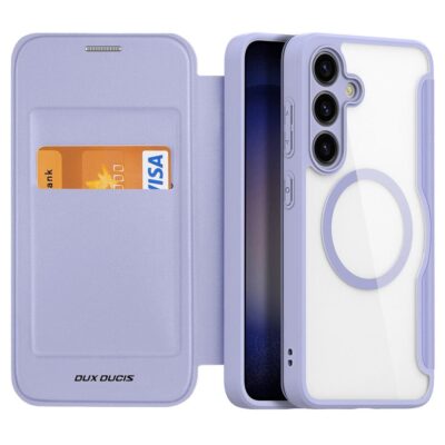 For Samsung Galaxy S24+ Leather Case DUX DUCIS Skin X Pro Series Flip Cover Compatible with MagSafe by The Case Factory