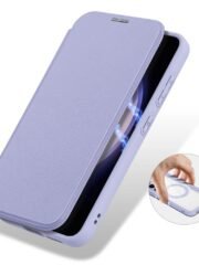 For Samsung Galaxy S24+ Leather Case DUX DUCIS Skin X Pro Series Flip Cover Compatible with MagSafe by The Case Factory