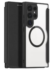 DUX DUCIS Skin X Pro Series For Samsung Galaxy S24 Ultra Leather Case Flip Cover | Compatible with MagSafe Black Samsung Galaxy S24 Ultra by The Case Factory
