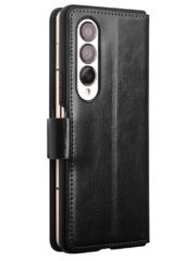 QIALINO For Samsung Galaxy Z Fold4 Wallet Case Waxy Genuine Leather Flip Phone Cover with Magnetic Closure by The Case Factory