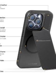 DUX DUCIS Rafi II Series for iPhone 15 Pro Max Case RFID Blocking Card Slots Leather Cover | Compatible with MagSafe by The Case Factory