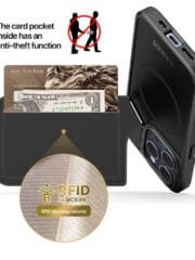 DUX DUCIS Rafi II Series for iPhone 15 Pro Max Case RFID Blocking Card Slots Leather Cover | Compatible with MagSafe by The Case Factory