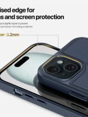 DUX DUCIS Rafi II Series for iPhone 15 Plus Kickstand Case RFID Blocking Card Holder Magnetic Phone Cover by The Case Factory