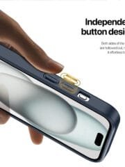 DUX DUCIS Rafi II Series for iPhone 15 Plus Kickstand Case RFID Blocking Card Holder Magnetic Phone Cover by The Case Factory