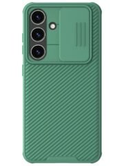 NILLKIN CamShield Pro Case for Samsung Galaxy S24 Shell Magnetic PC-TPU Phone Cover Green Samsung Galaxy S24 by The Case Factory
