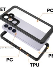 REDPEPPER FS Series for Samsung Galaxy S24 IP68 Waterproof Case Clear Back Phone Cover by The Case Factory