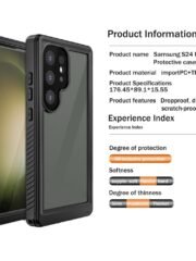 REDPEPPER FS Series for Samsung Galaxy S24 Ultra IP68 Waterproof Case Clear Back Phone Cover by The Case Factory