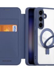 DUX DUCIS Skin X Pro for Samsung Galaxy S24+ Magnetic Case RFID Blocking Card Slots Kickstand Cover Blue Samsung Galaxy S24+ by The Case Factory