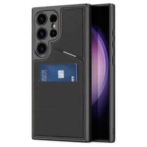 DUX DUCIS Rafi II Series for Samsung Galaxy S24 Ultra Magnetic Phone Case with RFID Blocking Card Slots Kickstand Black Samsung Galaxy S24 Ultra by The Case Factory