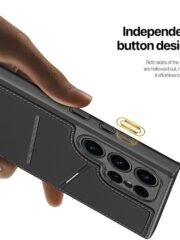 DUX DUCIS Rafi II Series for Samsung Galaxy S24 Ultra Magnetic Phone Case with RFID Blocking Card Slots Kickstand by The Case Factory