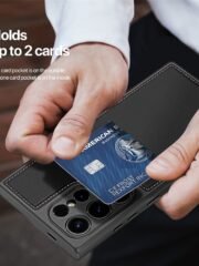 DUX DUCIS Rafi II Series for Samsung Galaxy S24 Ultra Magnetic Phone Case with RFID Blocking Card Slots Kickstand by The Case Factory