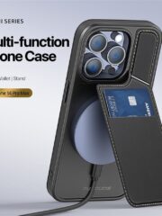 DUX DUCIS Rafi II Series for iPhone 14 Pro Max Case RFID Blocking Card Holders Magnetic Leather Cover by The Case Factory