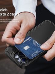 DUX DUCIS Rafi II Series for iPhone 14 Pro Case RFID Blocking Card Holders Magnetic Leather Cover by The Case Factory