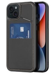 DUX DUCIS Rafi II Series for iPhone 14 / 13 Case RFID Blocking Card Holders Magnetic Leather Cover Black by The Case Factory