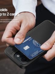 DUX DUCIS Rafi II Series for iPhone 14 / 13 Case RFID Blocking Card Holders Magnetic Leather Cover by The Case Factory