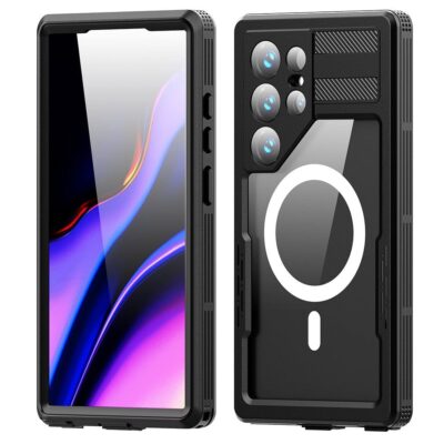 REDPEPPER for Samsung Galaxy S24 Ultra Magnetic IP68 Waterproof Case Clear Phone Cover Black Samsung Galaxy S24 Ultra by The Case Factory