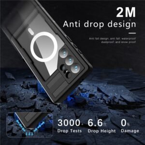 REDPEPPER for Samsung Galaxy S24 Ultra Magnetic IP68 Waterproof Case Clear Phone Cover by The Case Factory