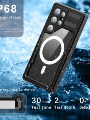 REDPEPPER for Samsung Galaxy S24 Ultra Magnetic IP68 Waterproof Case Clear Phone Cover by The Case Factory