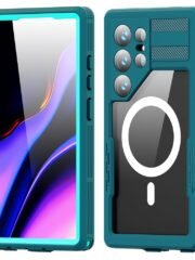 REDPEPPER for Samsung Galaxy S24 Ultra Magnetic IP68 Waterproof Case Clear Phone Cover Lake Blue Cyan Samsung Galaxy S24 Ultra by The Case Factory