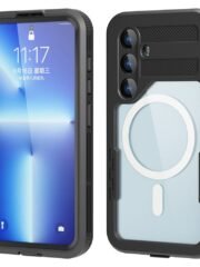 REDPEPPER For Samsung Galaxy S24 IP68 Waterproof Magnetic Case Clear Phone Cover Black Samsung Galaxy S24 by The Case Factory