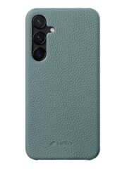 MELKCO For Samsung Galaxy S24 Premium Genuine Leather Open Edge Phone Cover Baby Blue Samsung Galaxy S24 by The Case Factory