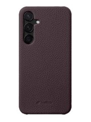 MELKCO For Samsung Galaxy S24 Premium Genuine Leather Open Edge Phone Cover Dark Purple Samsung Galaxy S24 by The Case Factory