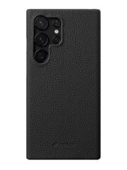 MELKCO For Samsung Galaxy S24 Ultra Premium Genuine Leather Open Edge Phone Cover Black Samsung Galaxy S24 Ultra by The Case Factory