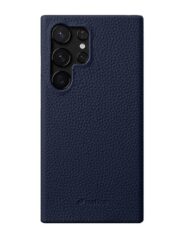 MELKCO For Samsung Galaxy S24 Ultra Premium Genuine Leather Open Edge Phone Cover Dark Blue Samsung Galaxy S24 Ultra by The Case Factory