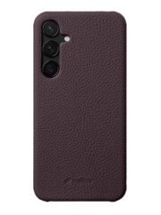 MELKCO For Samsung Galaxy S24+ Premium Genuine Leather Open Edge Phone Cover Dark Purple Samsung Galaxy S24+ by The Case Factory