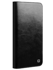 QIALINO For Samsung Galaxy S24 Wallet Case Waxy Genuine Cow Leather Flip Phone Cover by The Case Factory